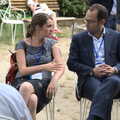 Isobel talks to a potential investor, The Open Education Challenge, Barcelona, Catalonia - 13th July 2014