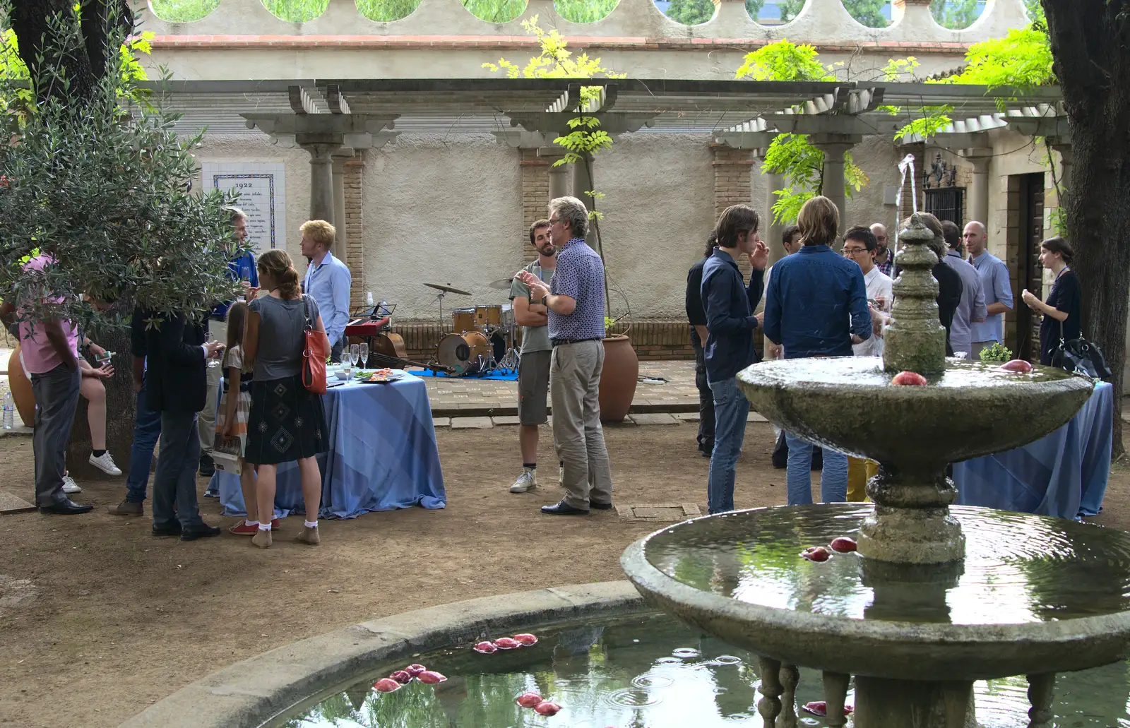 Conversation in the walled garden, from The Open Education Challenge, Barcelona, Catalonia - 13th July 2014