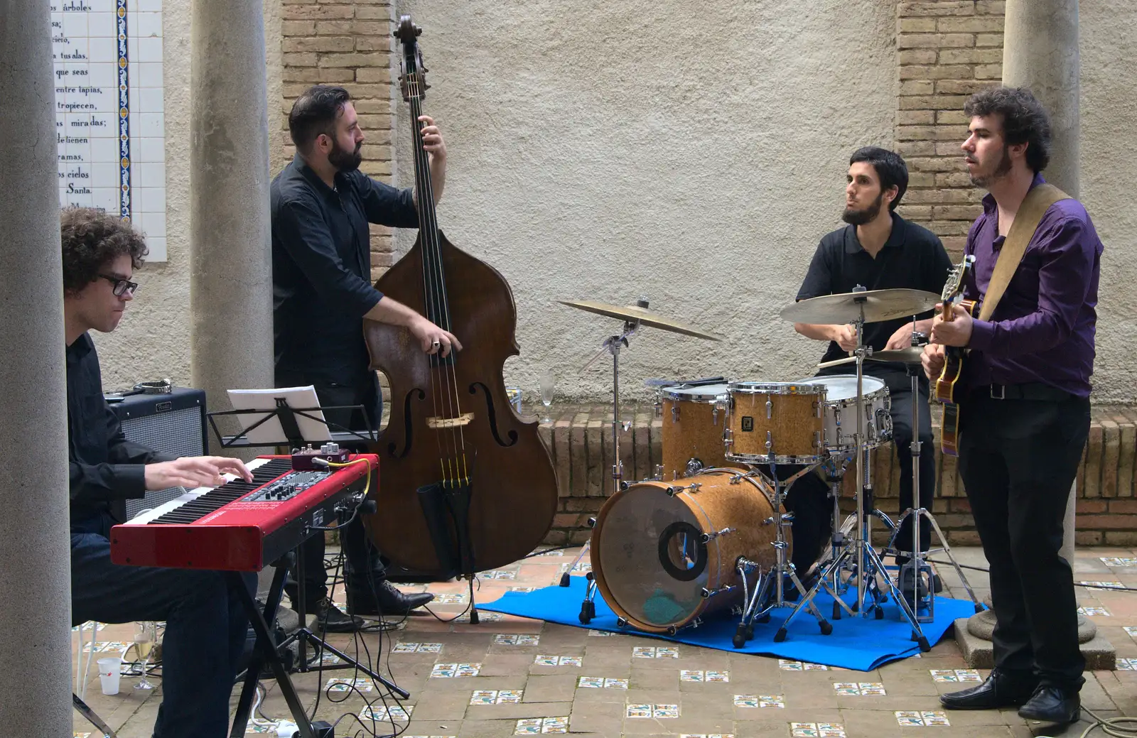 Nosher's request of 'Lullaby in Birdland' is played, from The Open Education Challenge, Barcelona, Catalonia - 13th July 2014