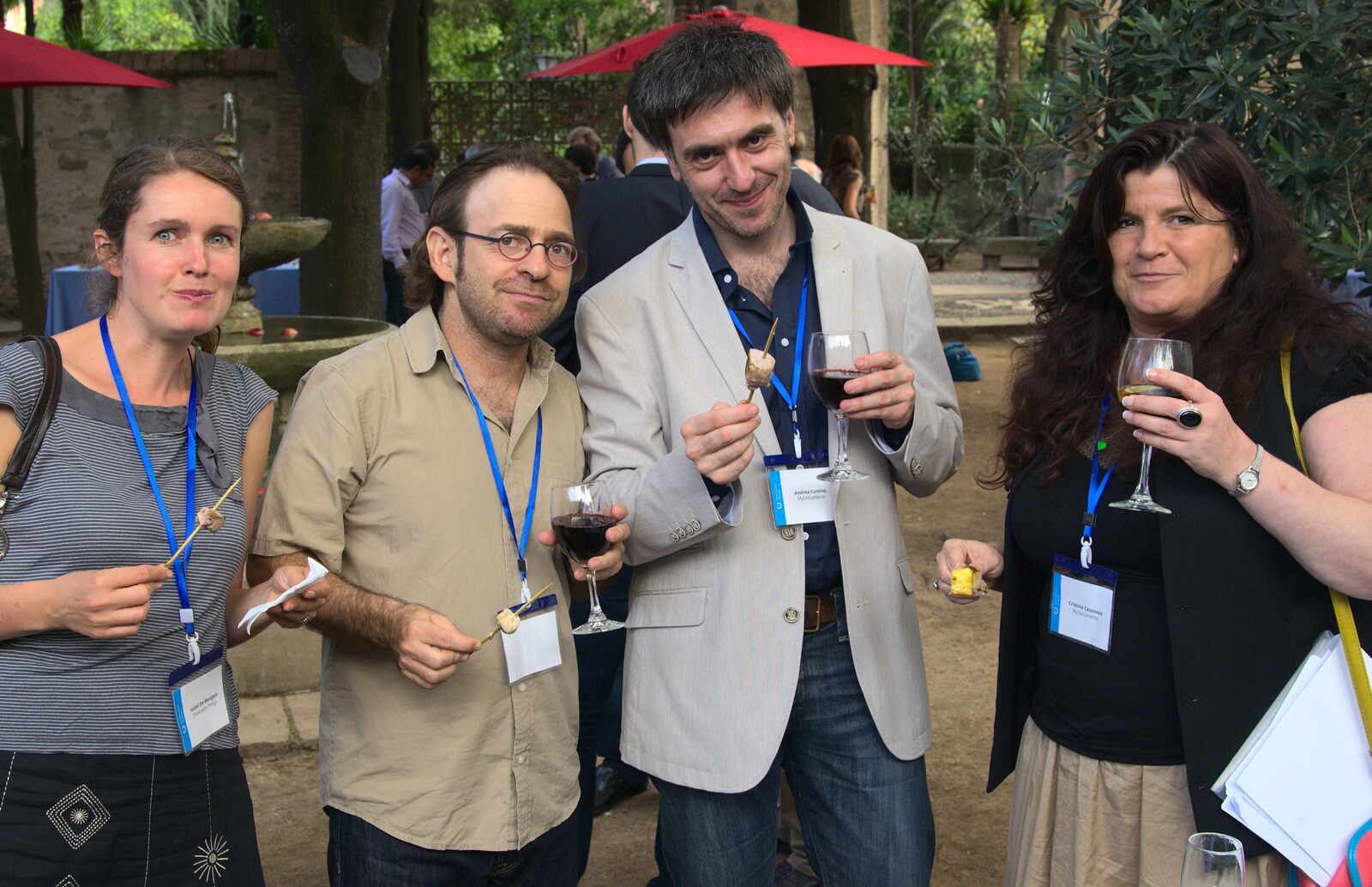 We hang around with fruit on a stick from The Open Education Challenge, Barcelona, Catalonia - 13th July 2014