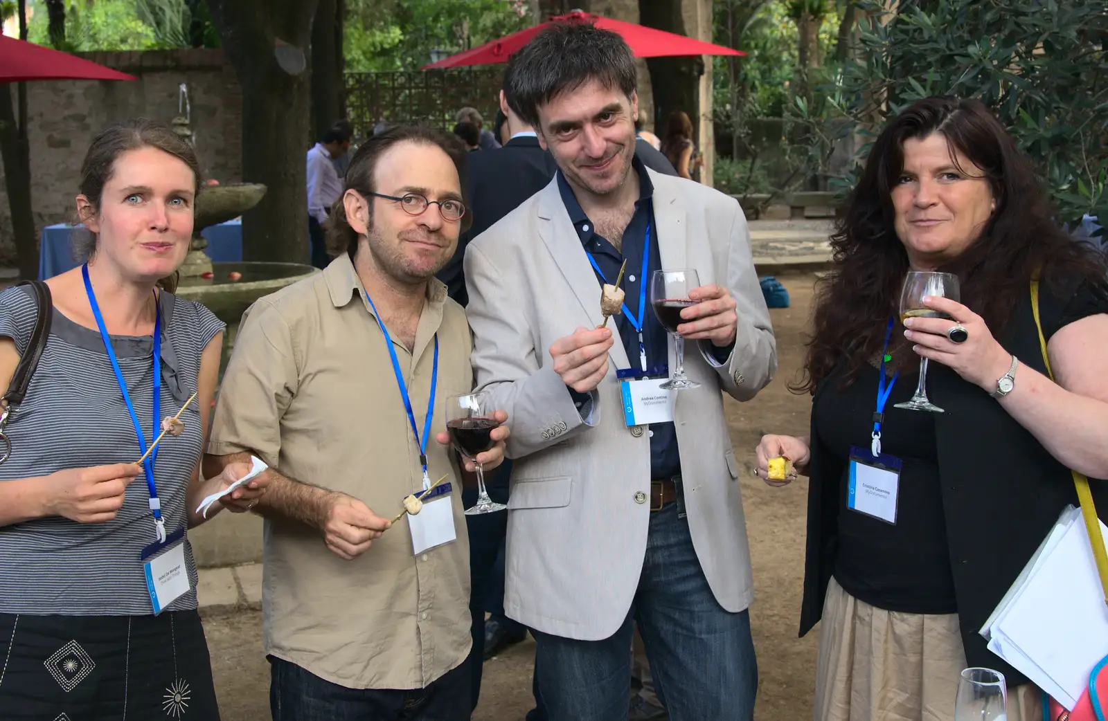 We hang around with fruit on a stick, from The Open Education Challenge, Barcelona, Catalonia - 13th July 2014