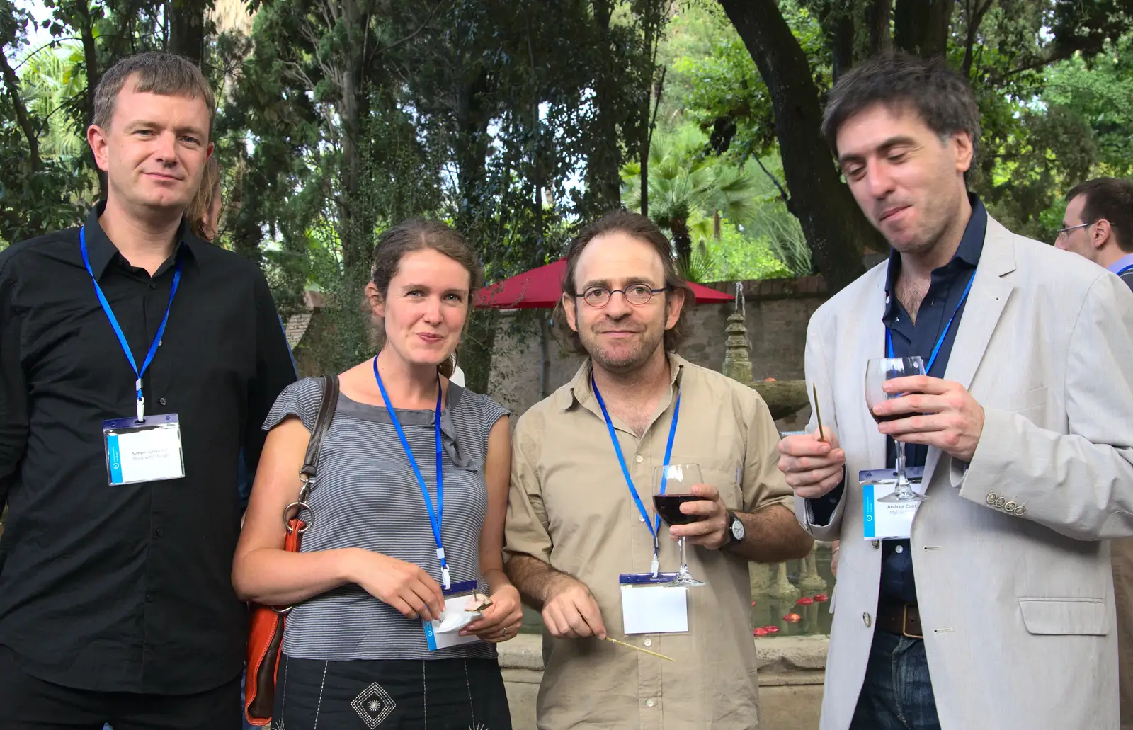 Isobel with some OEC panel members and participants, from The Open Education Challenge, Barcelona, Catalonia - 13th July 2014