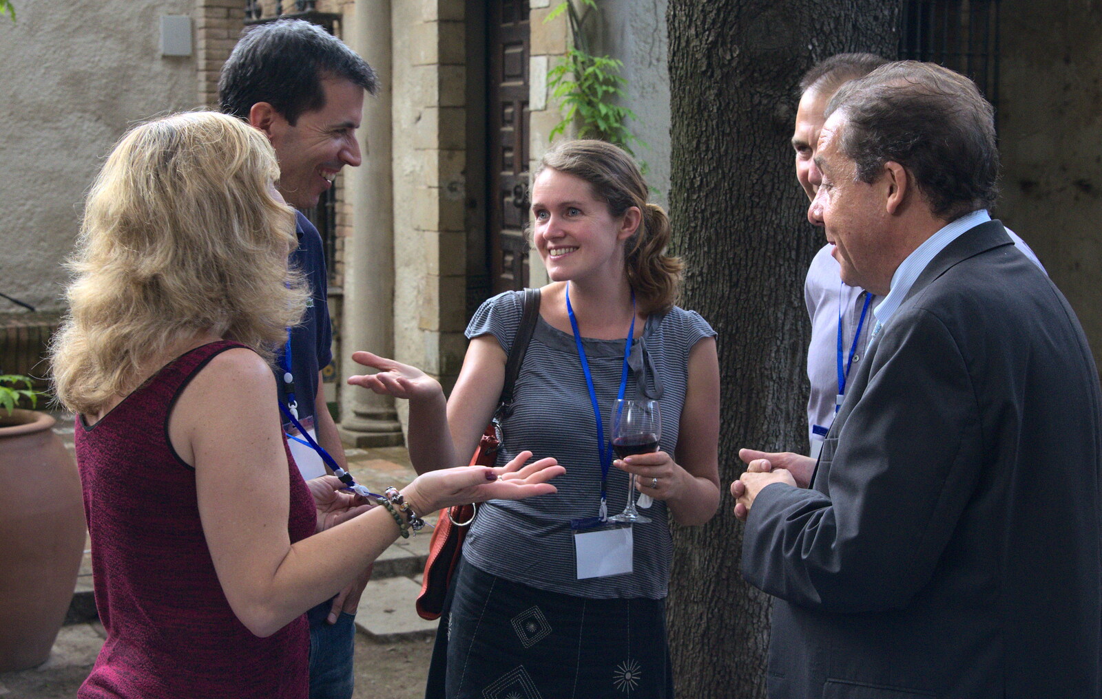Isobel does more schmoozing with the EU from The Open Education Challenge, Barcelona, Catalonia - 13th July 2014