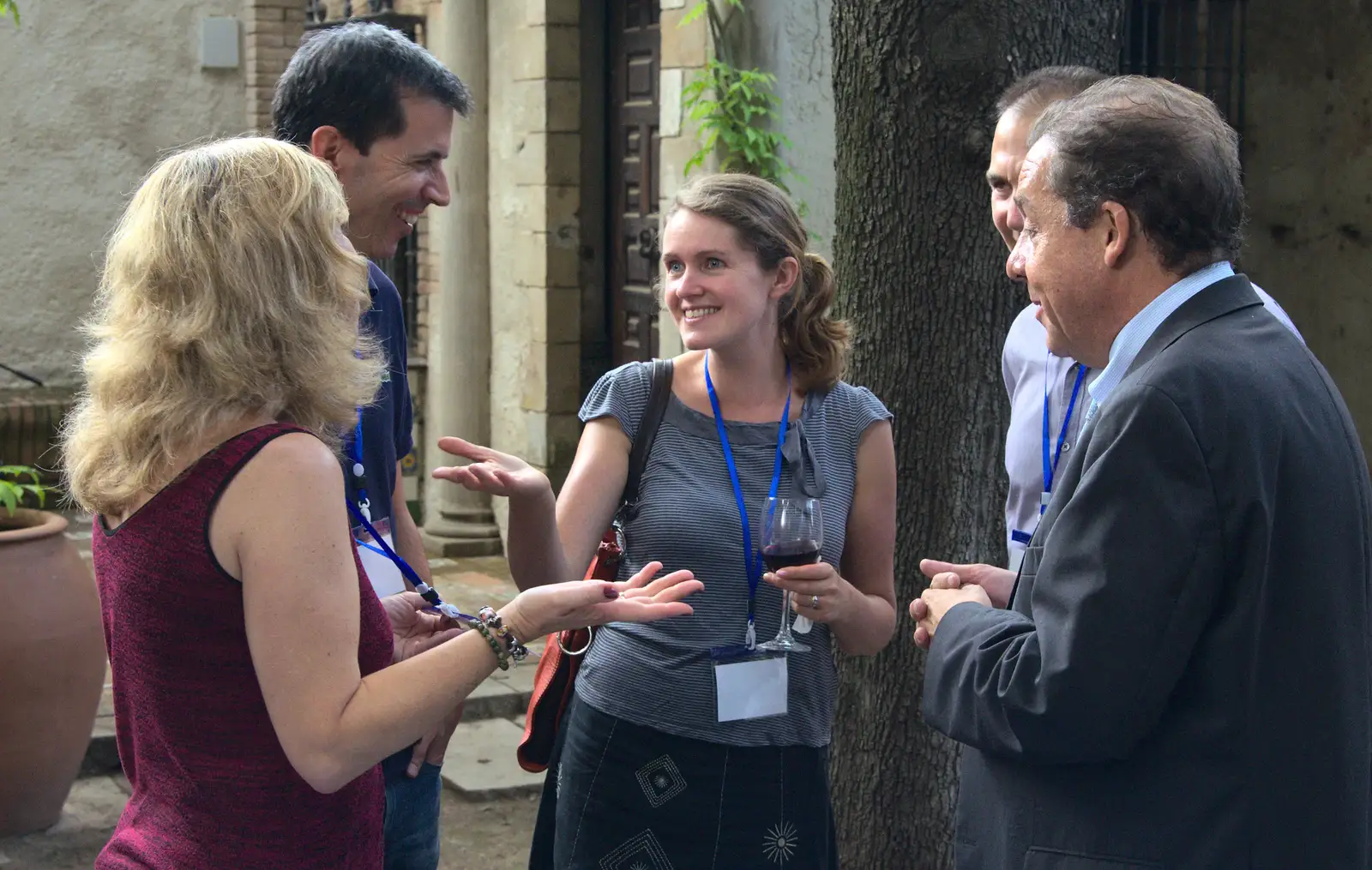 Isobel does more schmoozing with the EU, from The Open Education Challenge, Barcelona, Catalonia - 13th July 2014