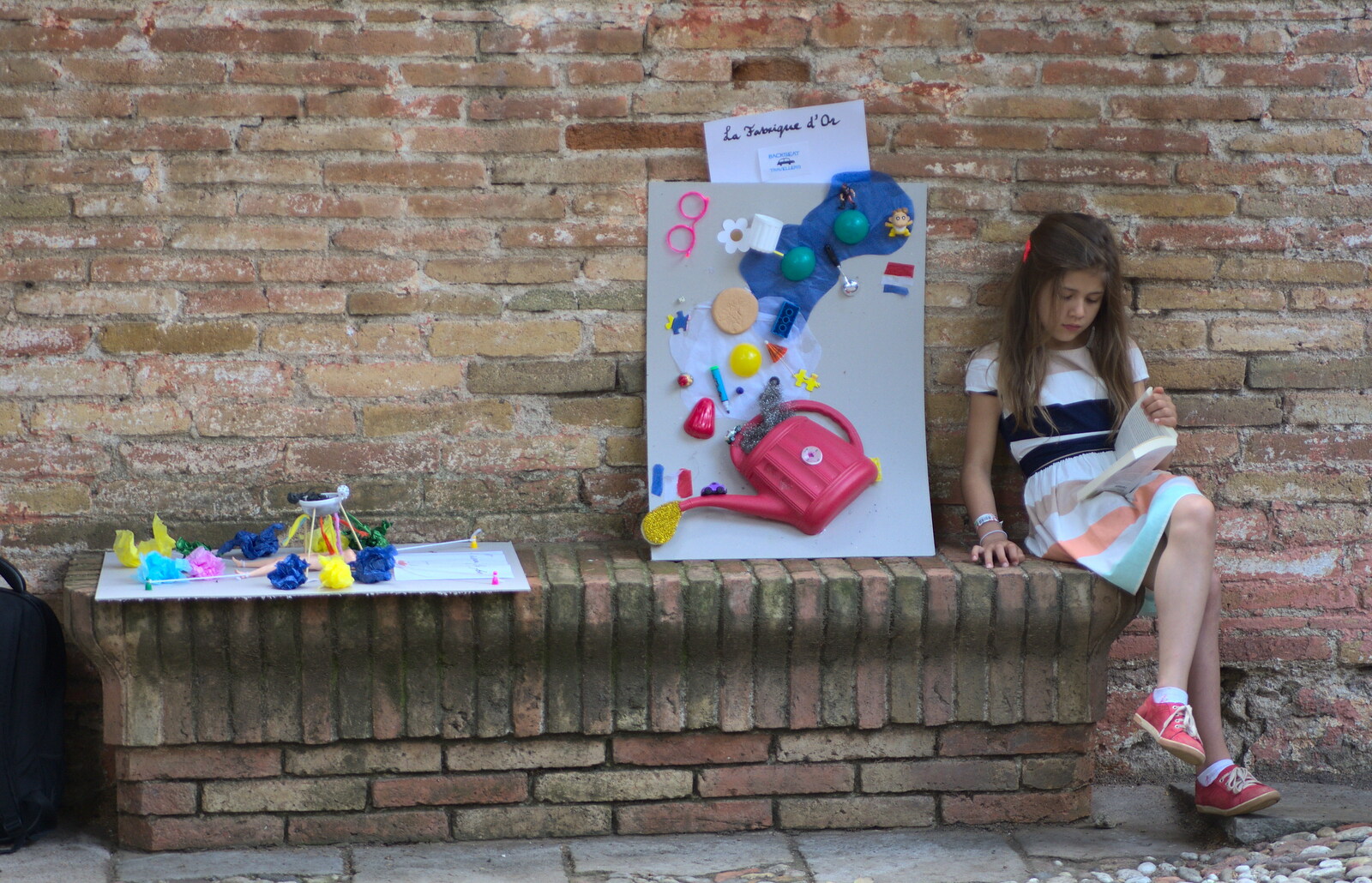 Elsewhere, Luna reads to herself from The Open Education Challenge, Barcelona, Catalonia - 13th July 2014