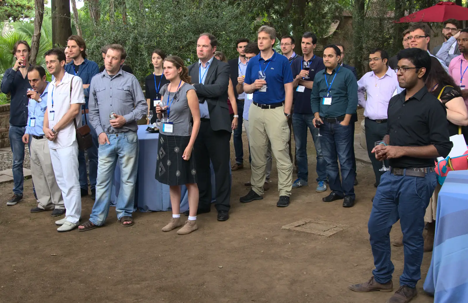 The OEC participants listen to speeches , from The Open Education Challenge, Barcelona, Catalonia - 13th July 2014