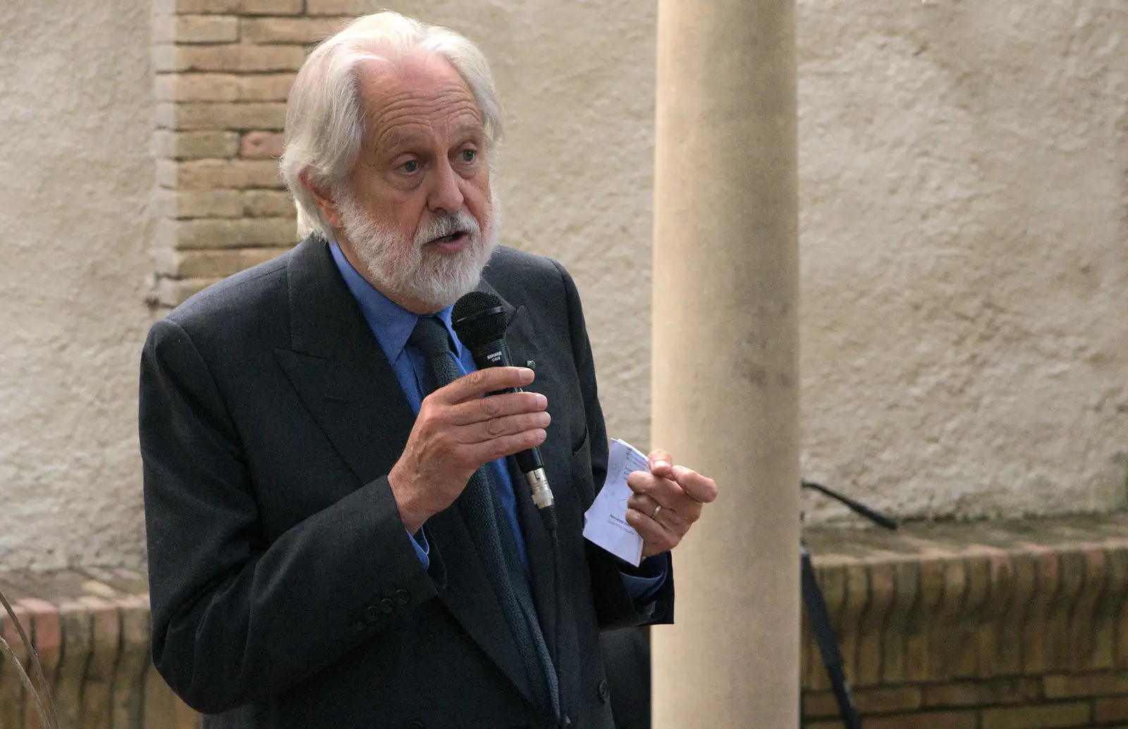 Lord Puttnam gives a lively speech , from The Open Education Challenge, Barcelona, Catalonia - 13th July 2014