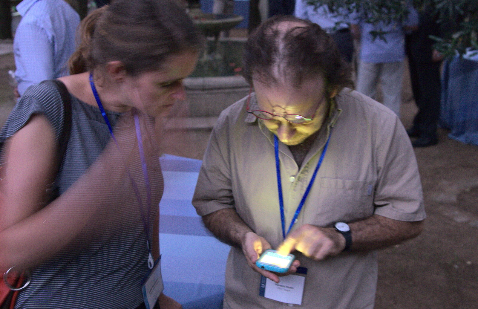 By the light of a mobile phone from The Open Education Challenge, Barcelona, Catalonia - 13th July 2014
