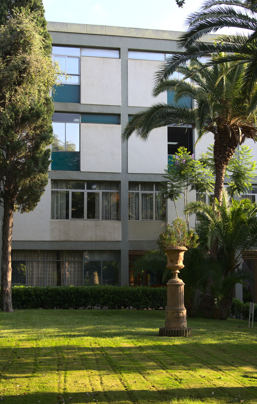 The 1960s/70s 'cubist' style of the accomodation  from The Open Education Challenge, Barcelona, Catalonia - 13th July 2014