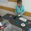 Luna makes up a game out of Isobel's 'things' , The Open Education Challenge, Barcelona, Catalonia - 13th July 2014