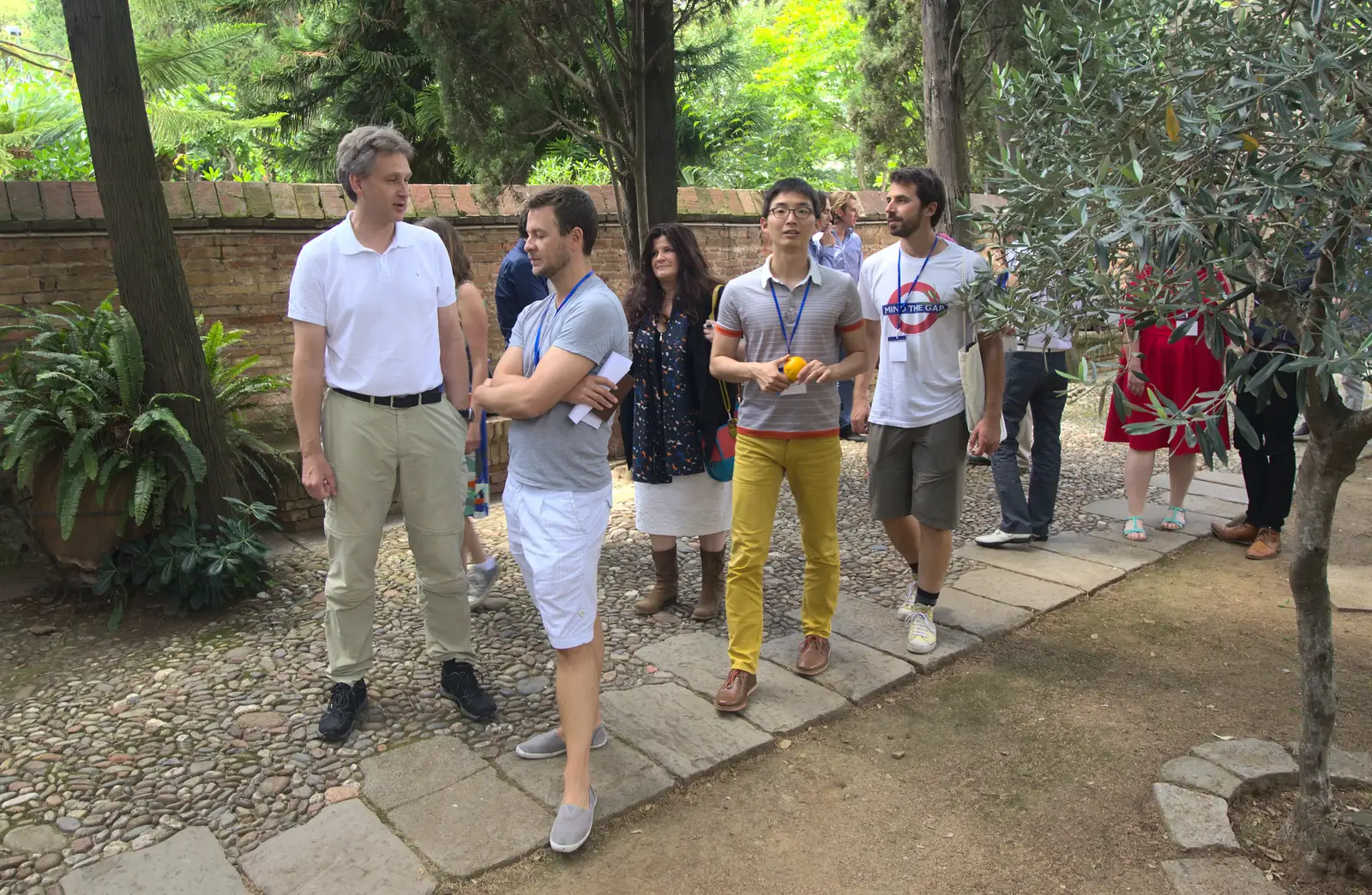 The OEC challengers assemble for a group photo, from The Open Education Challenge, Barcelona, Catalonia - 13th July 2014