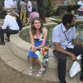 Isobel waits on the fountain, The Open Education Challenge, Barcelona, Catalonia - 13th July 2014