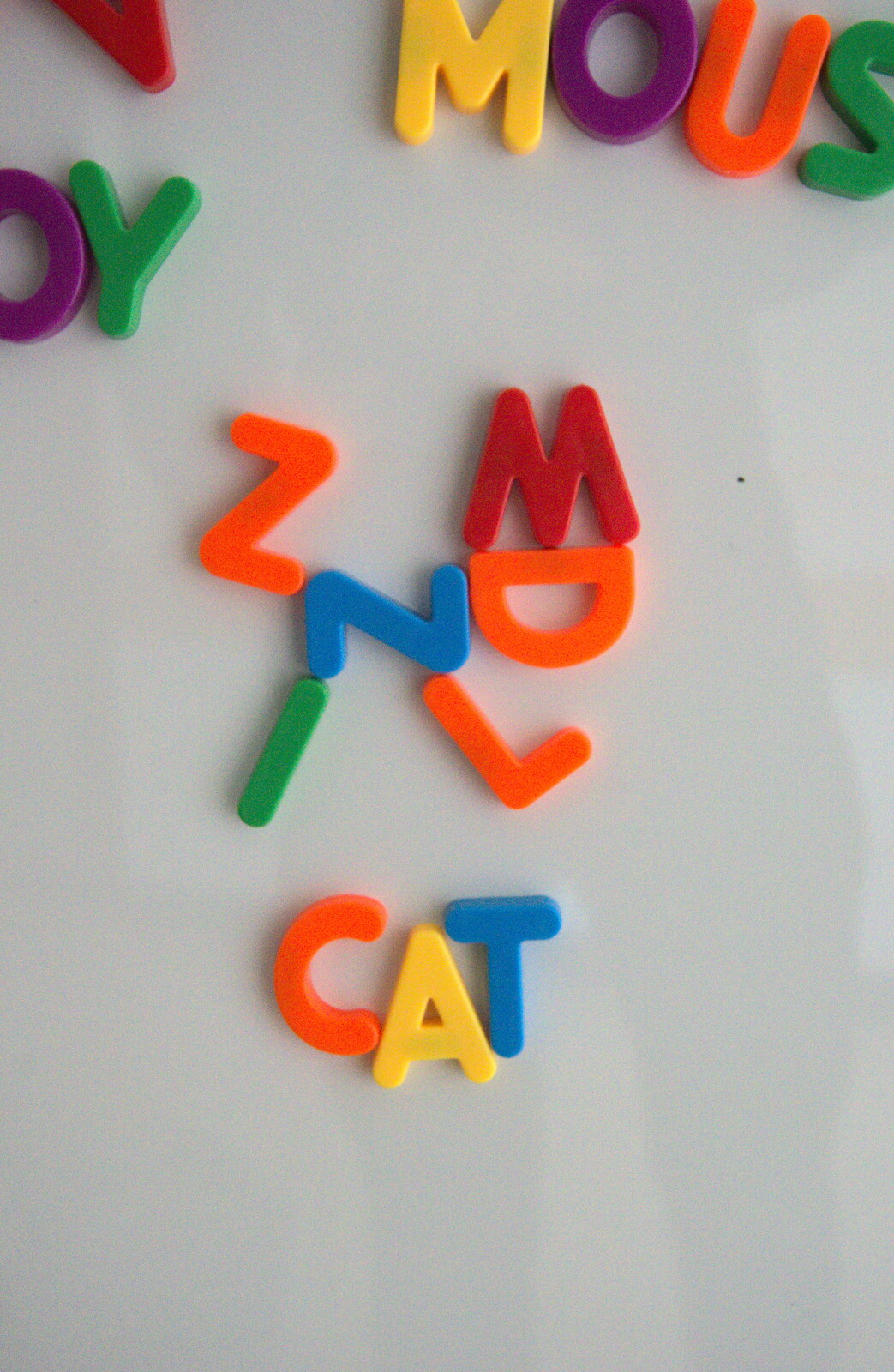 Luna has been creative with some fridge magnets from The Open Education Challenge, Barcelona, Catalonia - 13th July 2014