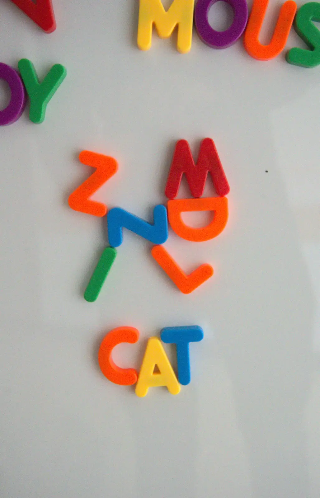 Luna has been creative with some fridge magnets, from The Open Education Challenge, Barcelona, Catalonia - 13th July 2014