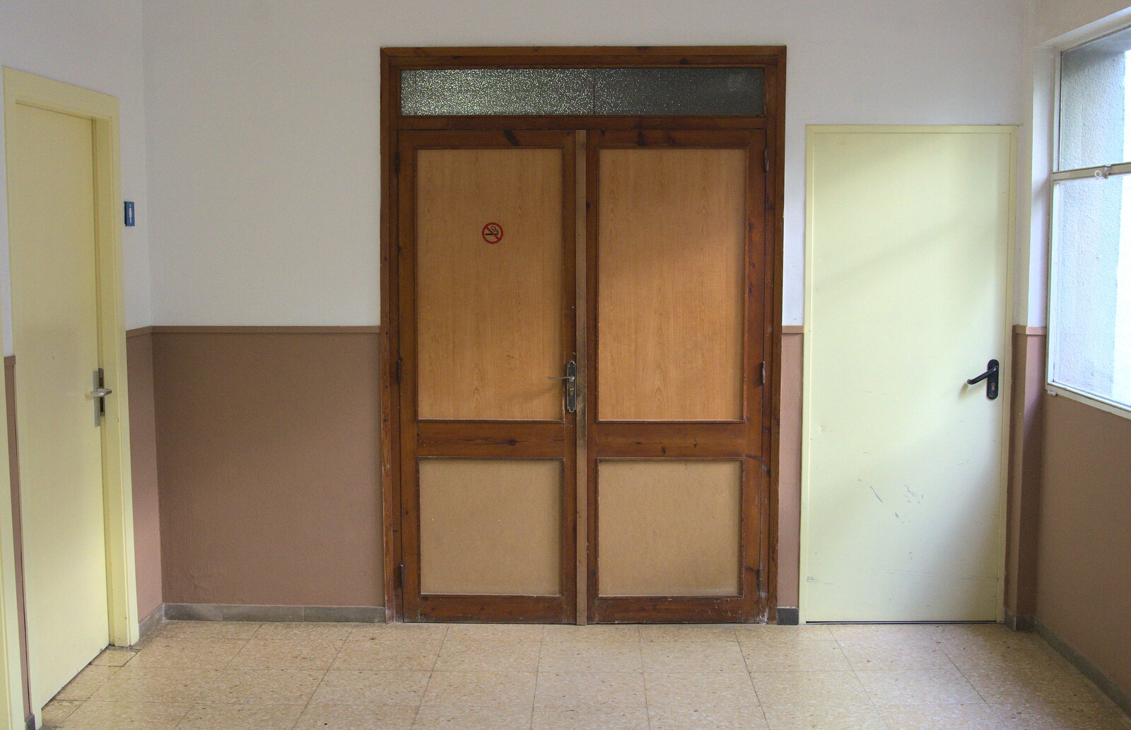 Mundane wooden doors from The Open Education Challenge, Barcelona, Catalonia - 13th July 2014