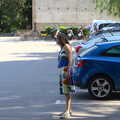 Isobel in the car park, The Open Education Challenge, Barcelona, Catalonia - 13th July 2014