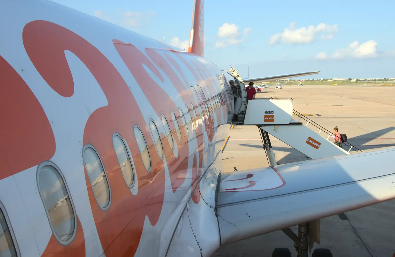 Down the side of an easyJey 737, from The Open Education Challenge, Barcelona, Catalonia - 13th July 2014