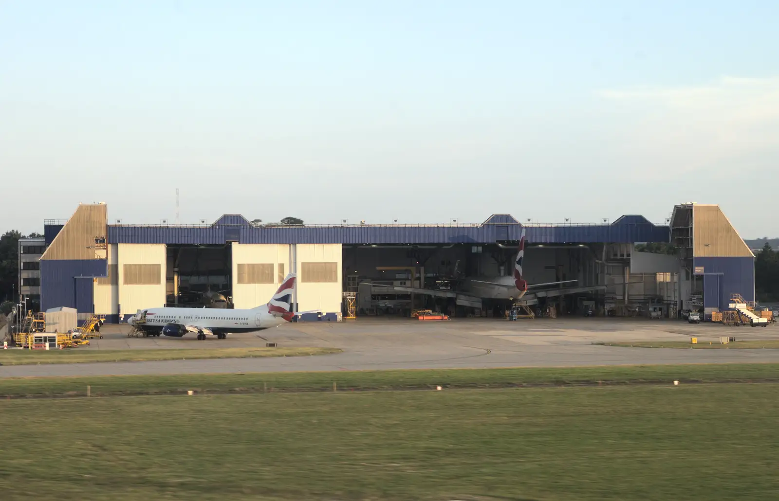 A BA aircraft hangar, from The Open Education Challenge, Barcelona, Catalonia - 13th July 2014