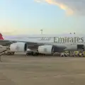 A massive Emirates Airbus A380 at Gatwick, The Open Education Challenge, Barcelona, Catalonia - 13th July 2014