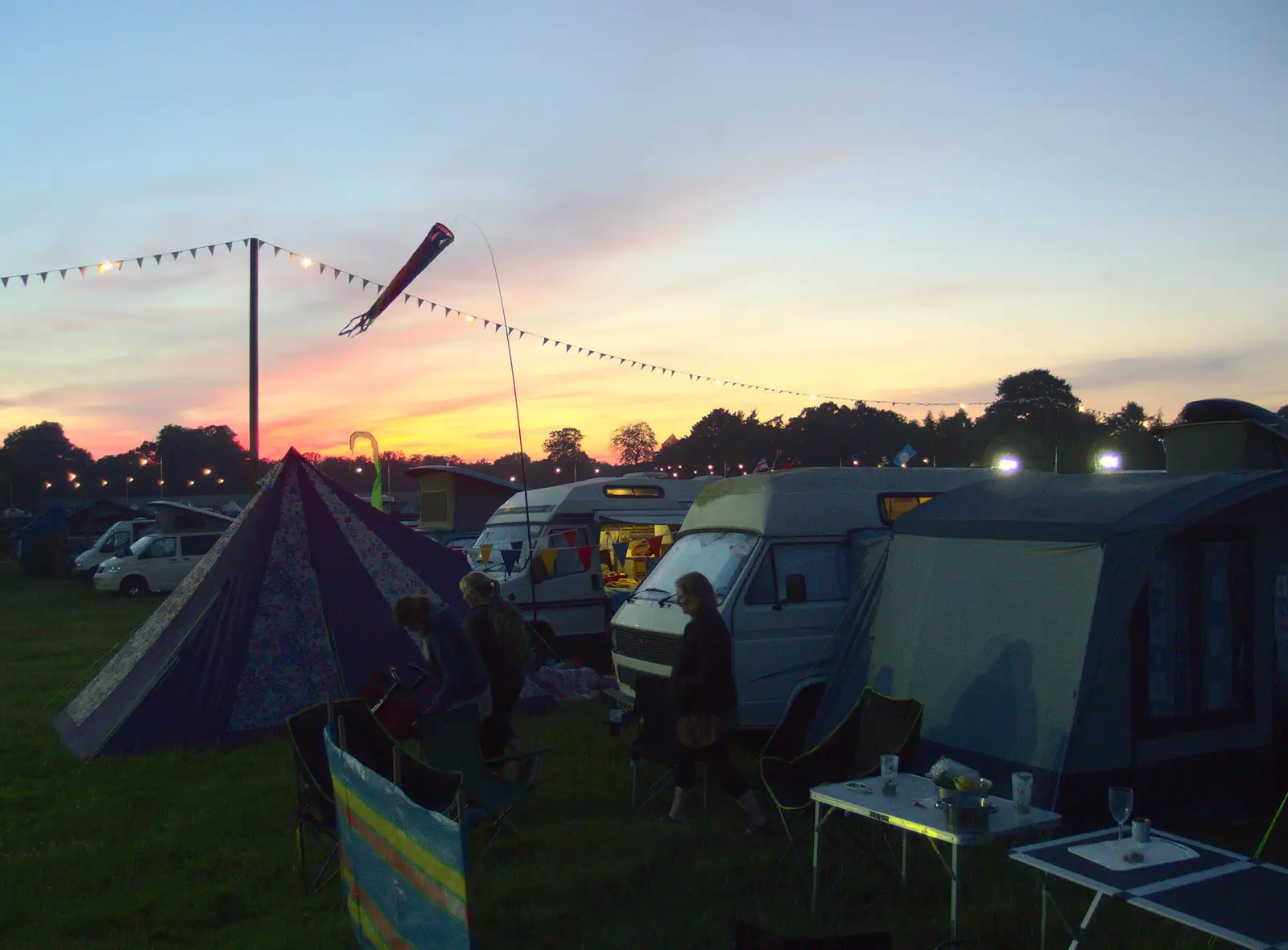 The campsite by dusk, from Latitude Festival, Henham Park, Southwold, Suffolk - 17th July 2014