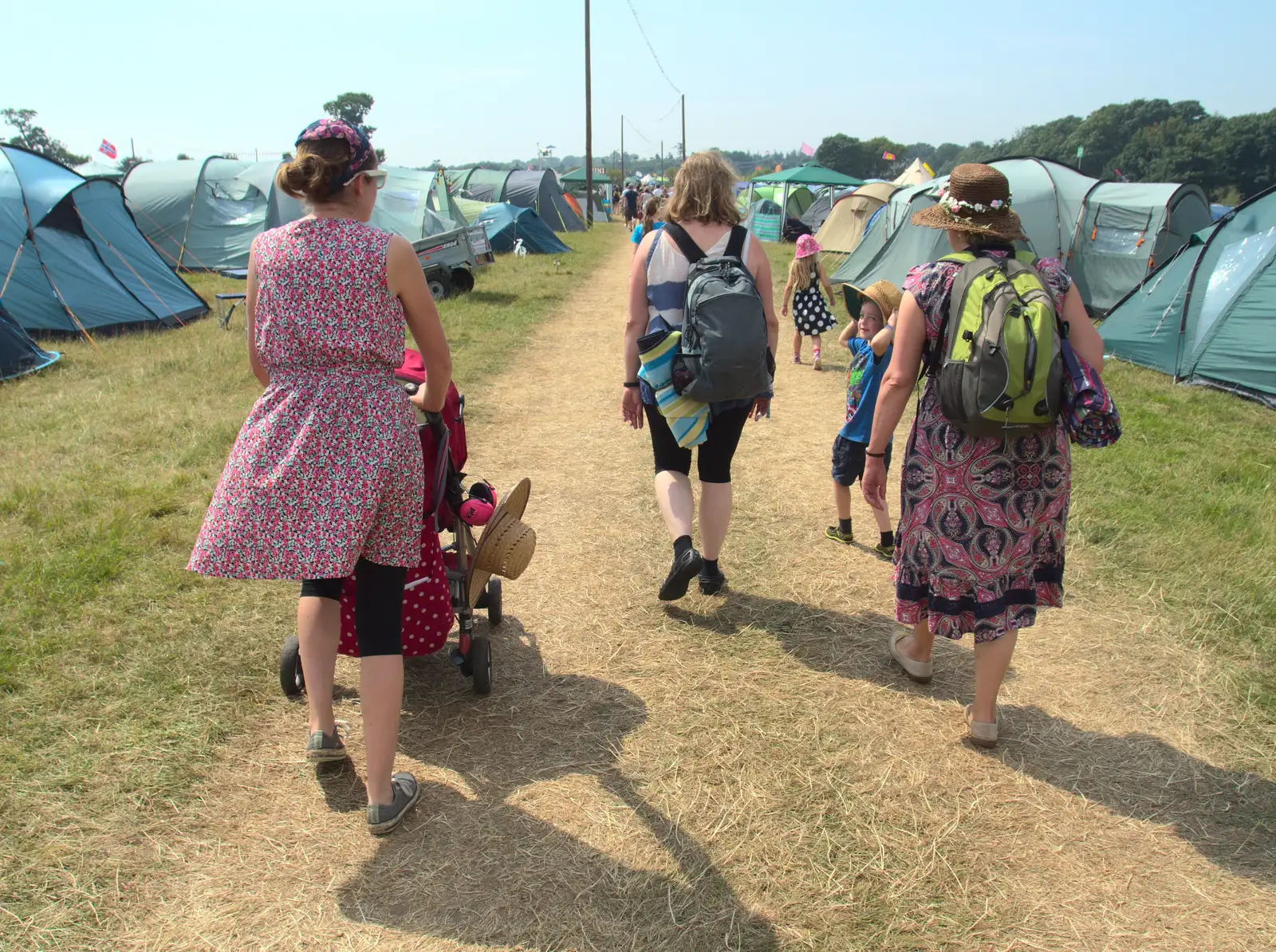 The sun beats down as we head down to the festival, from Latitude Festival, Henham Park, Southwold, Suffolk - 17th July 2014