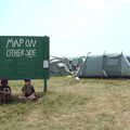 The useful 'Map onother side' sign, Latitude Festival, Henham Park, Southwold, Suffolk - 17th July 2014