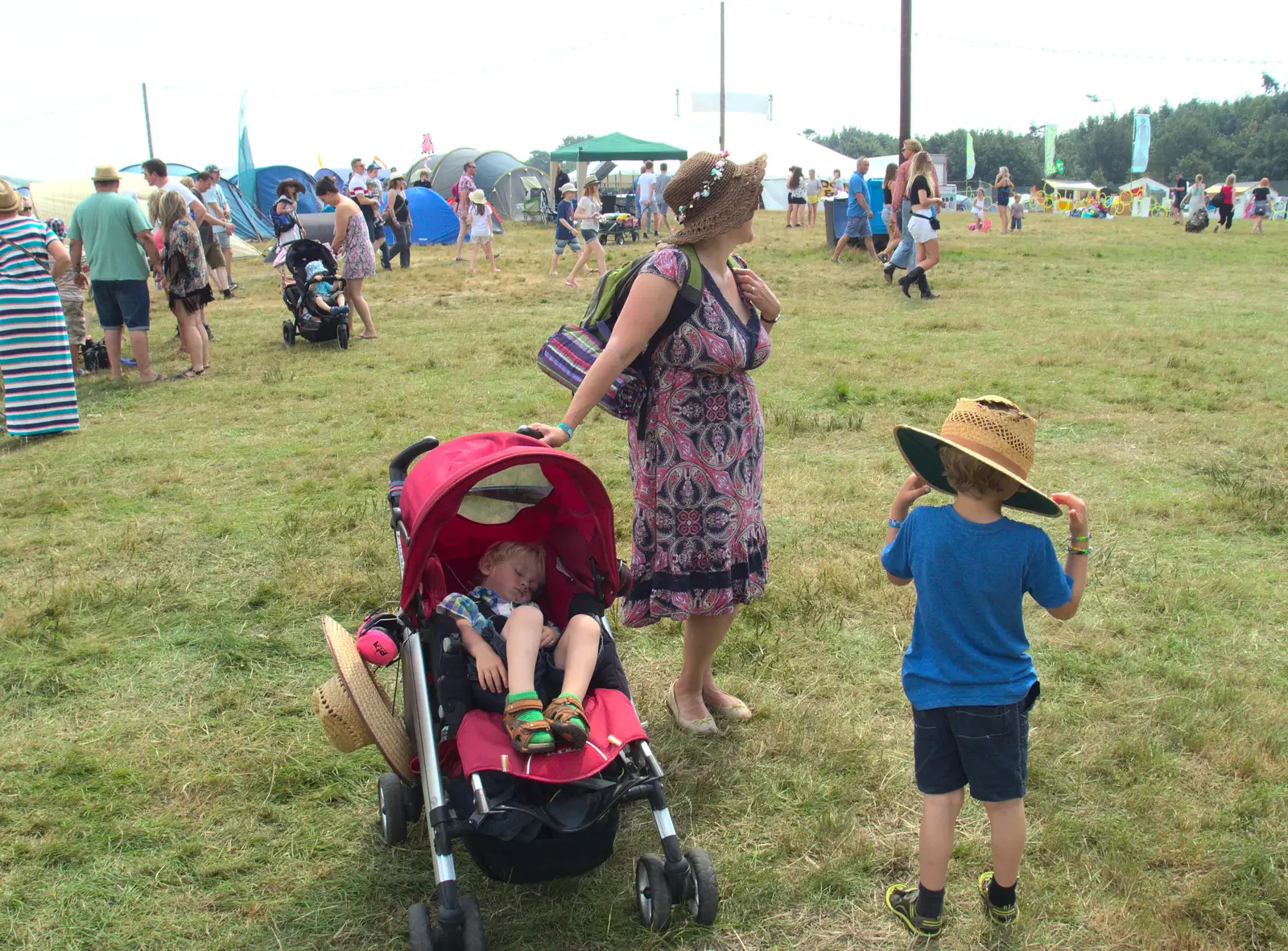 Harry's asleep, from Latitude Festival, Henham Park, Southwold, Suffolk - 17th July 2014