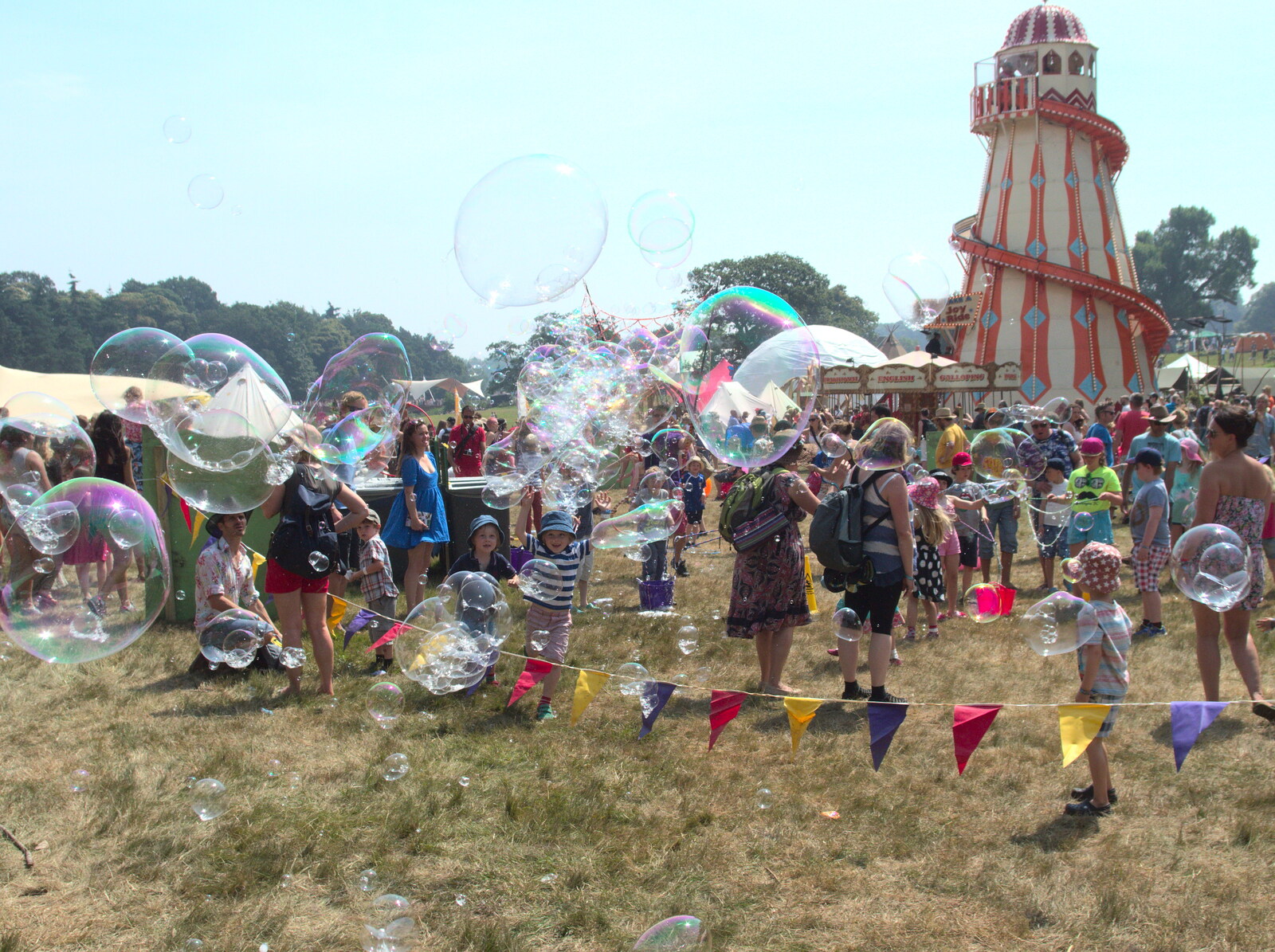 Bubbles are everywhere from Latitude Festival, Henham Park, Southwold, Suffolk - 17th July 2014