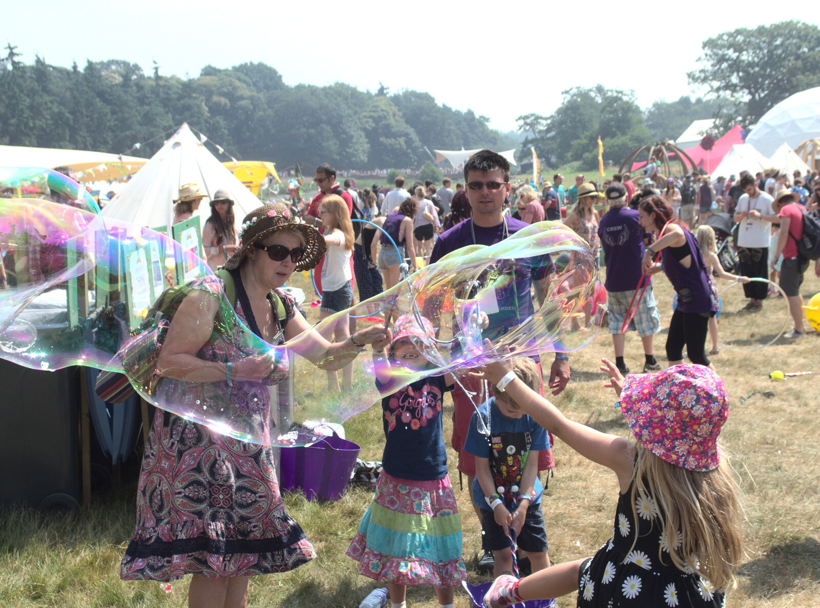 Rachel seems to be getting the hang of it from Latitude Festival, Henham Park, Southwold, Suffolk - 17th July 2014