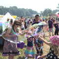 Rachel seems to be getting the hang of it, Latitude Festival, Henham Park, Southwold, Suffolk - 17th July 2014