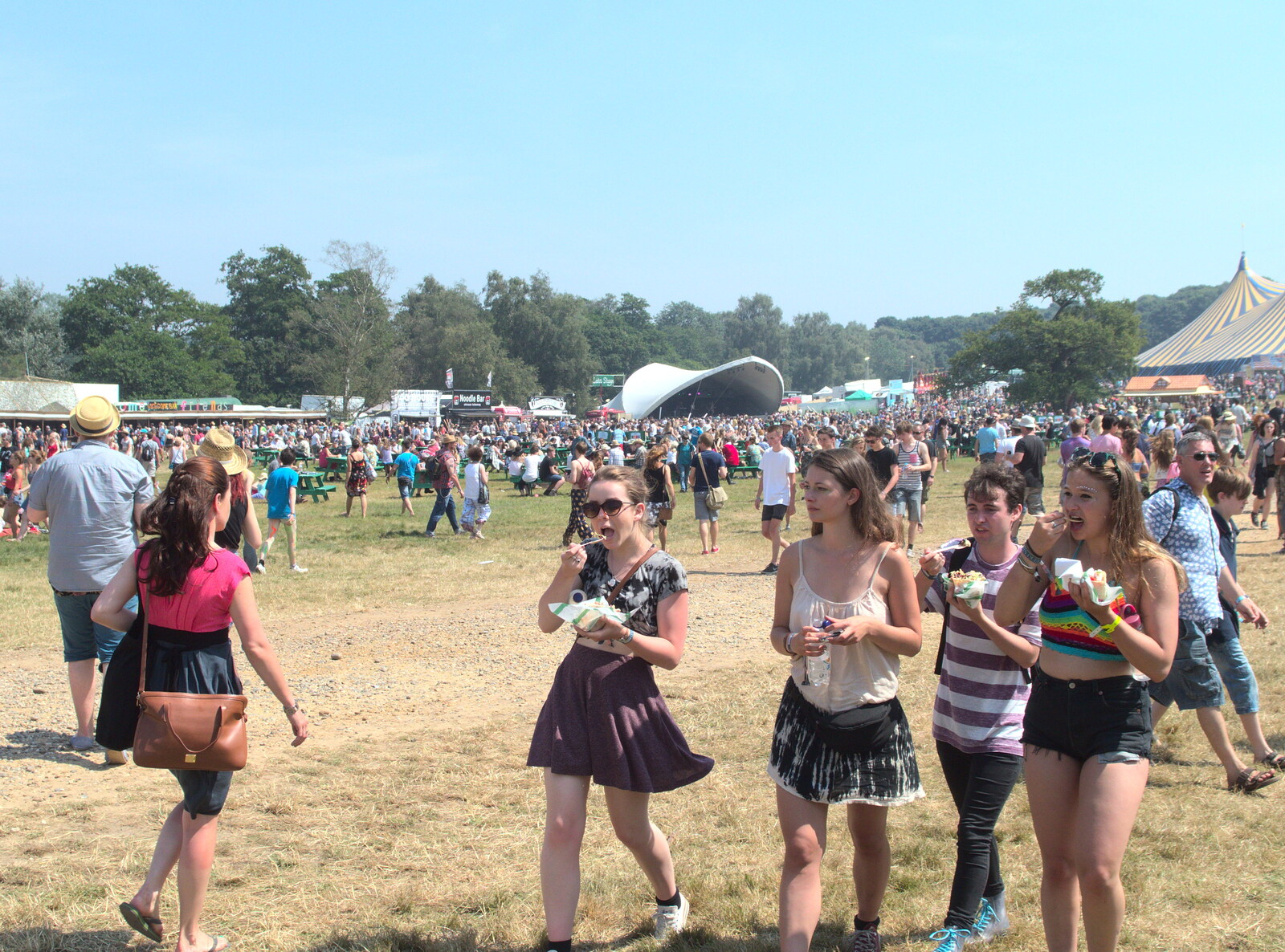 Festival crowds from Latitude Festival, Henham Park, Southwold, Suffolk - 17th July 2014