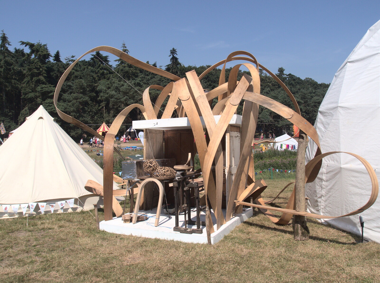 Cool wooden sculpture from Latitude Festival, Henham Park, Southwold, Suffolk - 17th July 2014