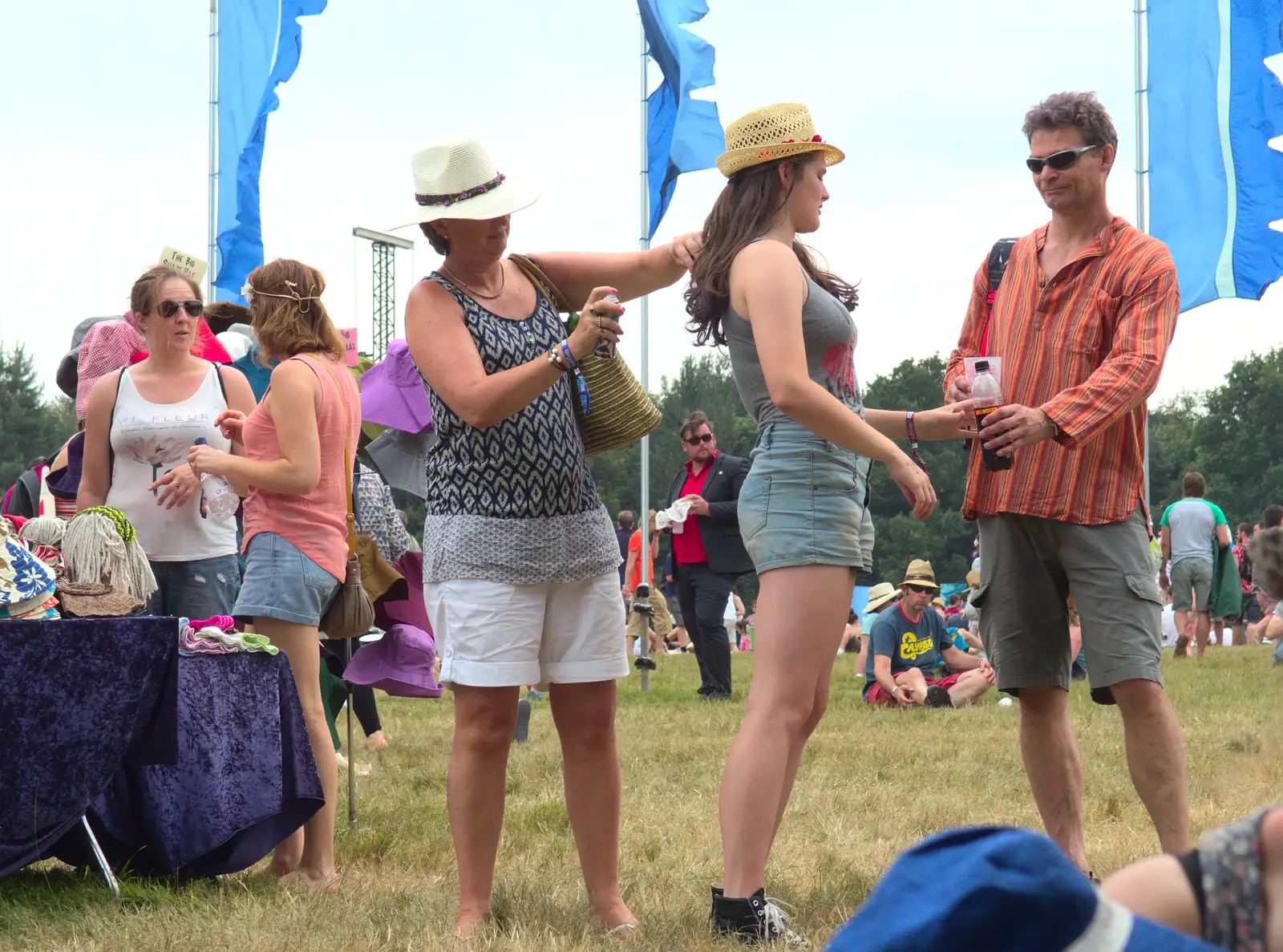 Some sort of re-spray occurs, from Latitude Festival, Henham Park, Southwold, Suffolk - 17th July 2014