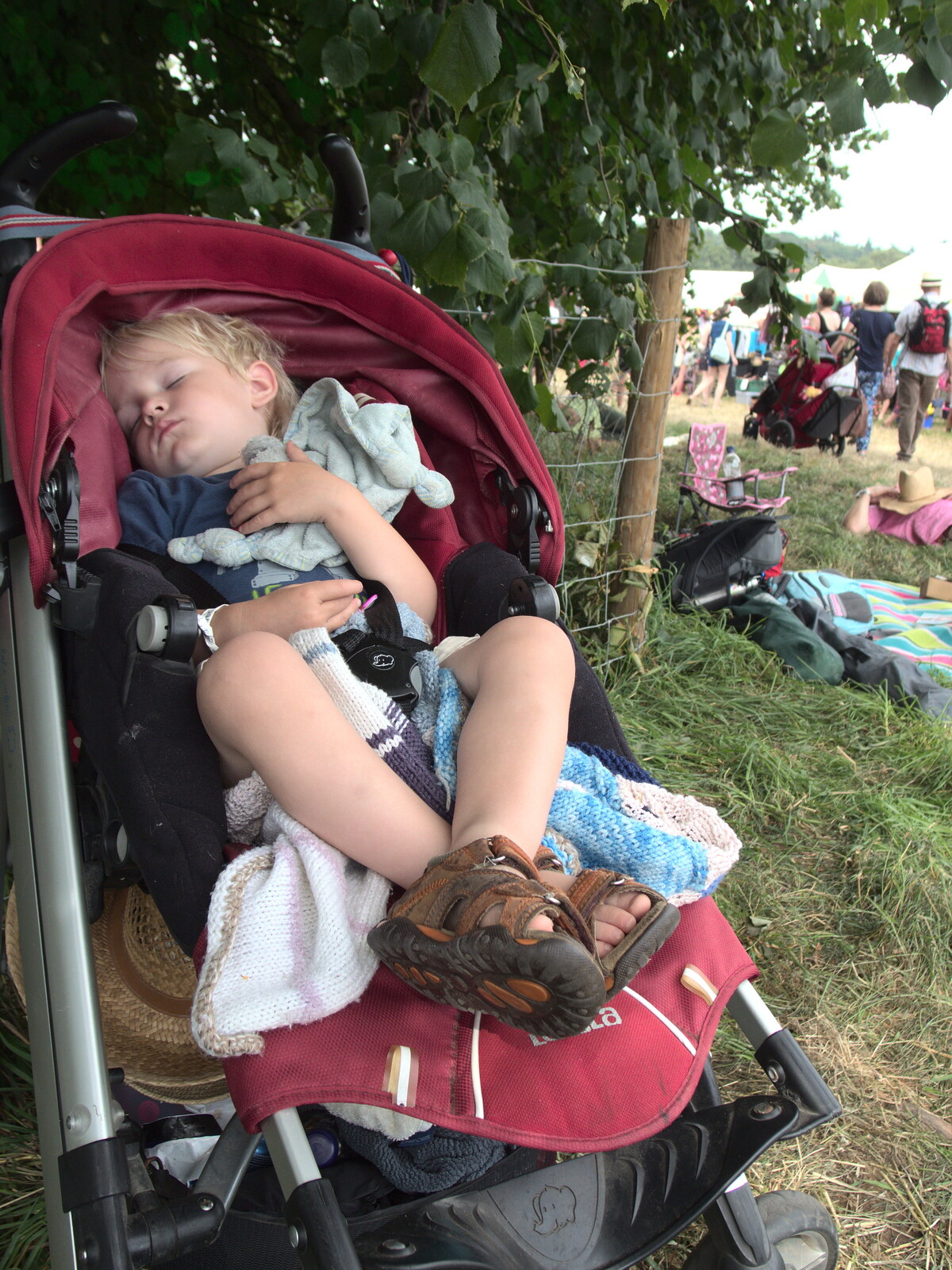 Harry's asleep again from Latitude Festival, Henham Park, Southwold, Suffolk - 17th July 2014