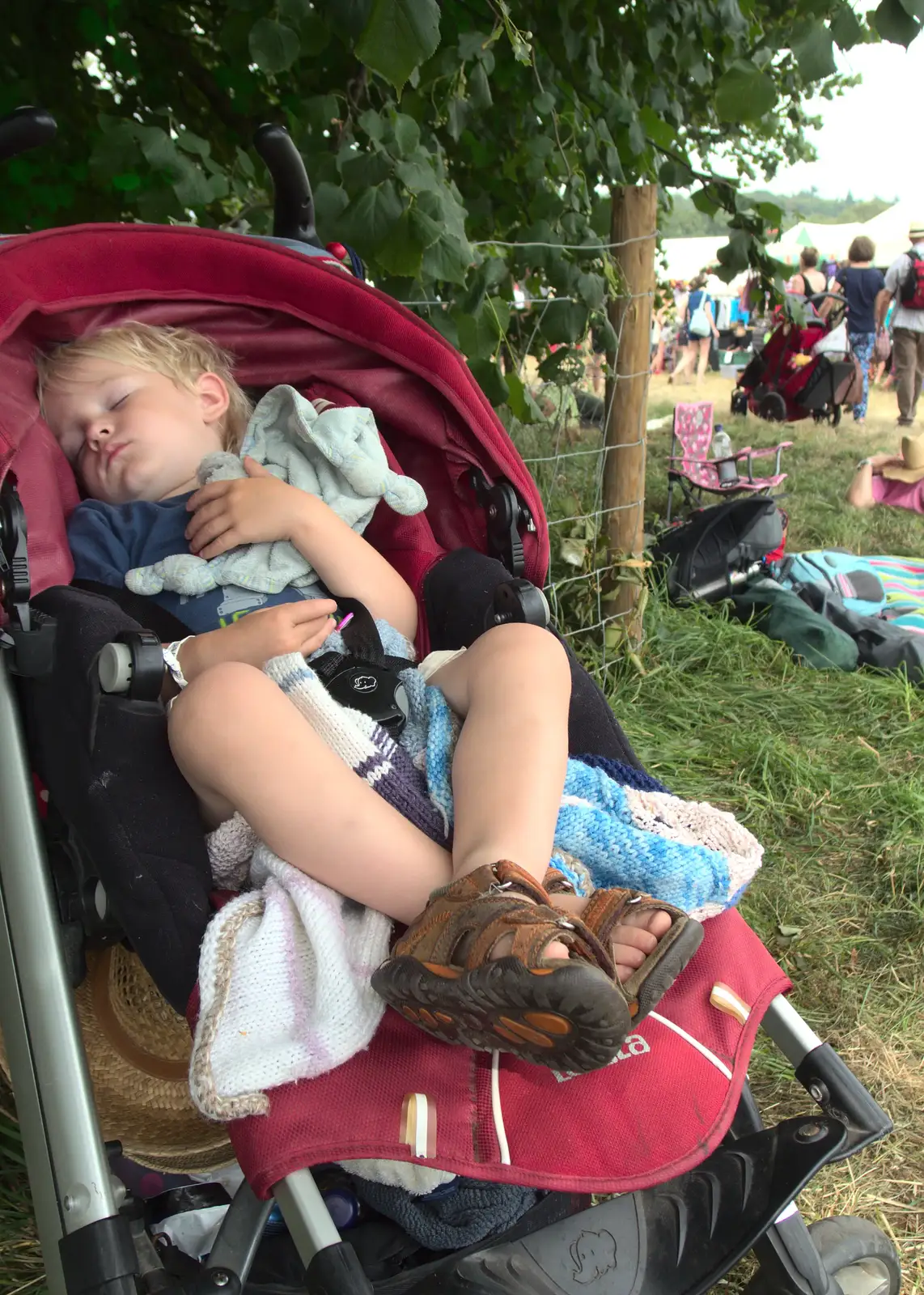 Harry's asleep again, from Latitude Festival, Henham Park, Southwold, Suffolk - 17th July 2014