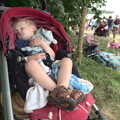 Harry's asleep again, Latitude Festival, Henham Park, Southwold, Suffolk - 17th July 2014