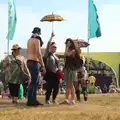 A small umbrella held high, Latitude Festival, Henham Park, Southwold, Suffolk - 17th July 2014