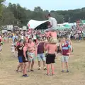 A bit of impromptu crowd acrobatics goes on, Latitude Festival, Henham Park, Southwold, Suffolk - 17th July 2014