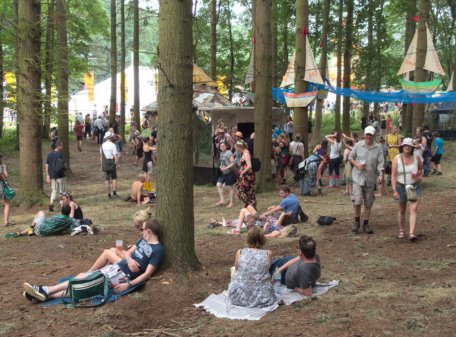 Hanging out in the woods from Latitude Festival, Henham Park, Southwold, Suffolk - 17th July 2014