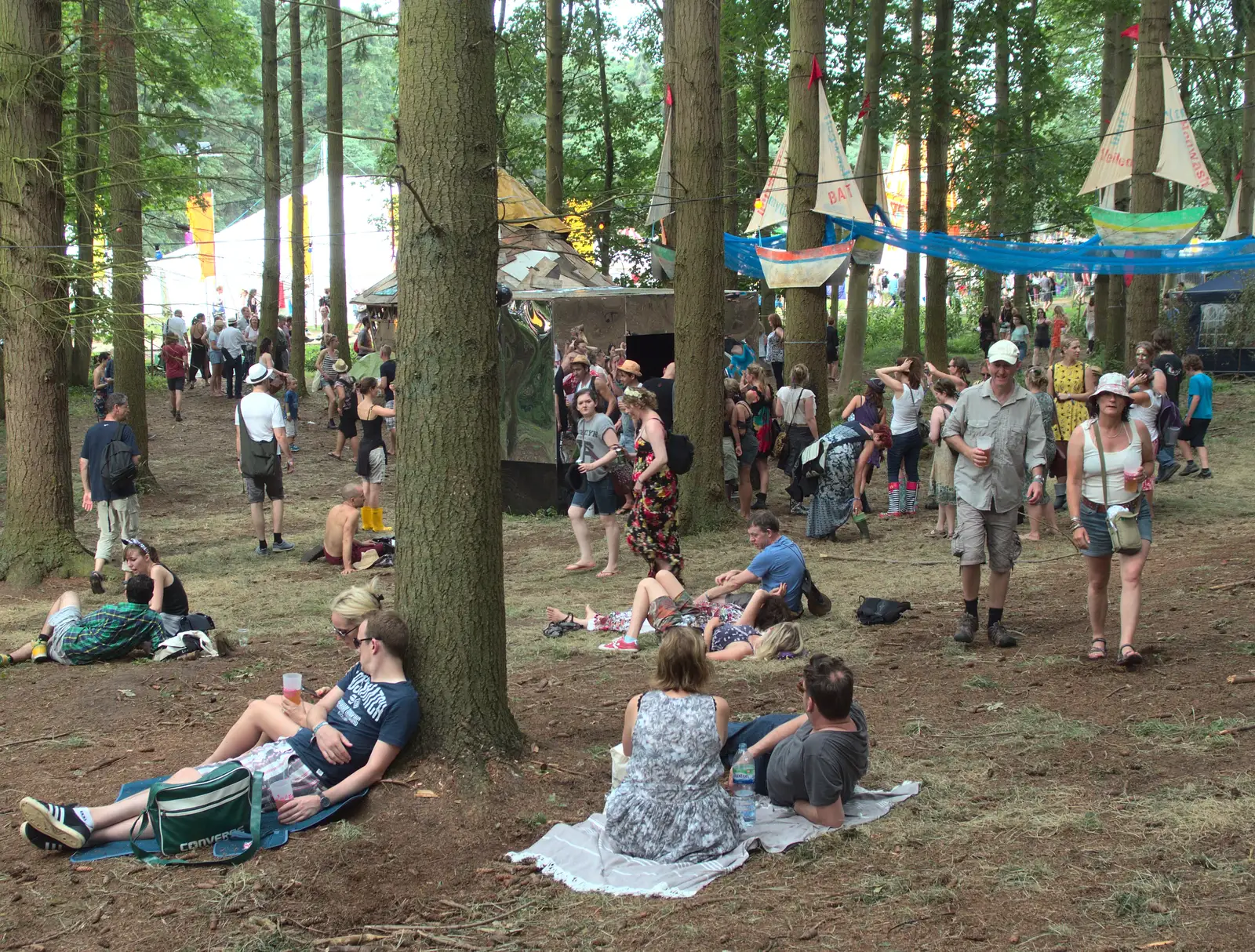 Hanging out in the woods, from Latitude Festival, Henham Park, Southwold, Suffolk - 17th July 2014