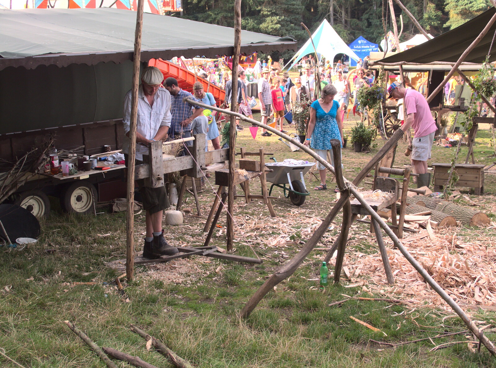 Woodworking activity from Latitude Festival, Henham Park, Southwold, Suffolk - 17th July 2014