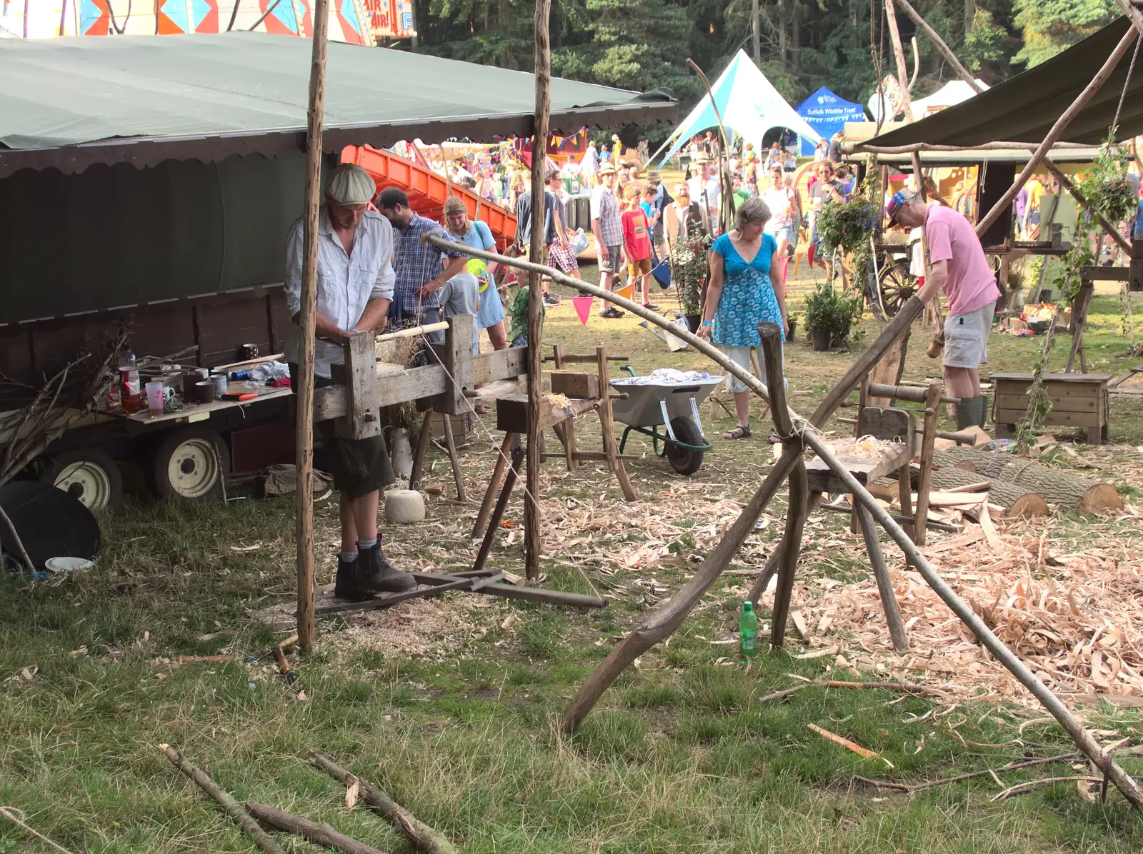 Woodworking activity, from Latitude Festival, Henham Park, Southwold, Suffolk - 17th July 2014