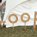 A wooden sign saying Loop, Latitude Festival, Henham Park, Southwold, Suffolk - 17th July 2014