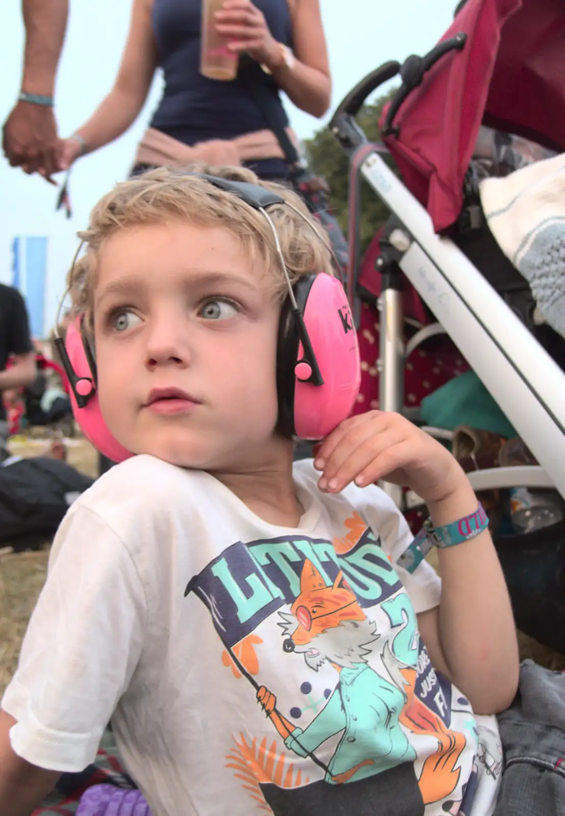 Fred's got his cans on, from Latitude Festival, Henham Park, Southwold, Suffolk - 17th July 2014