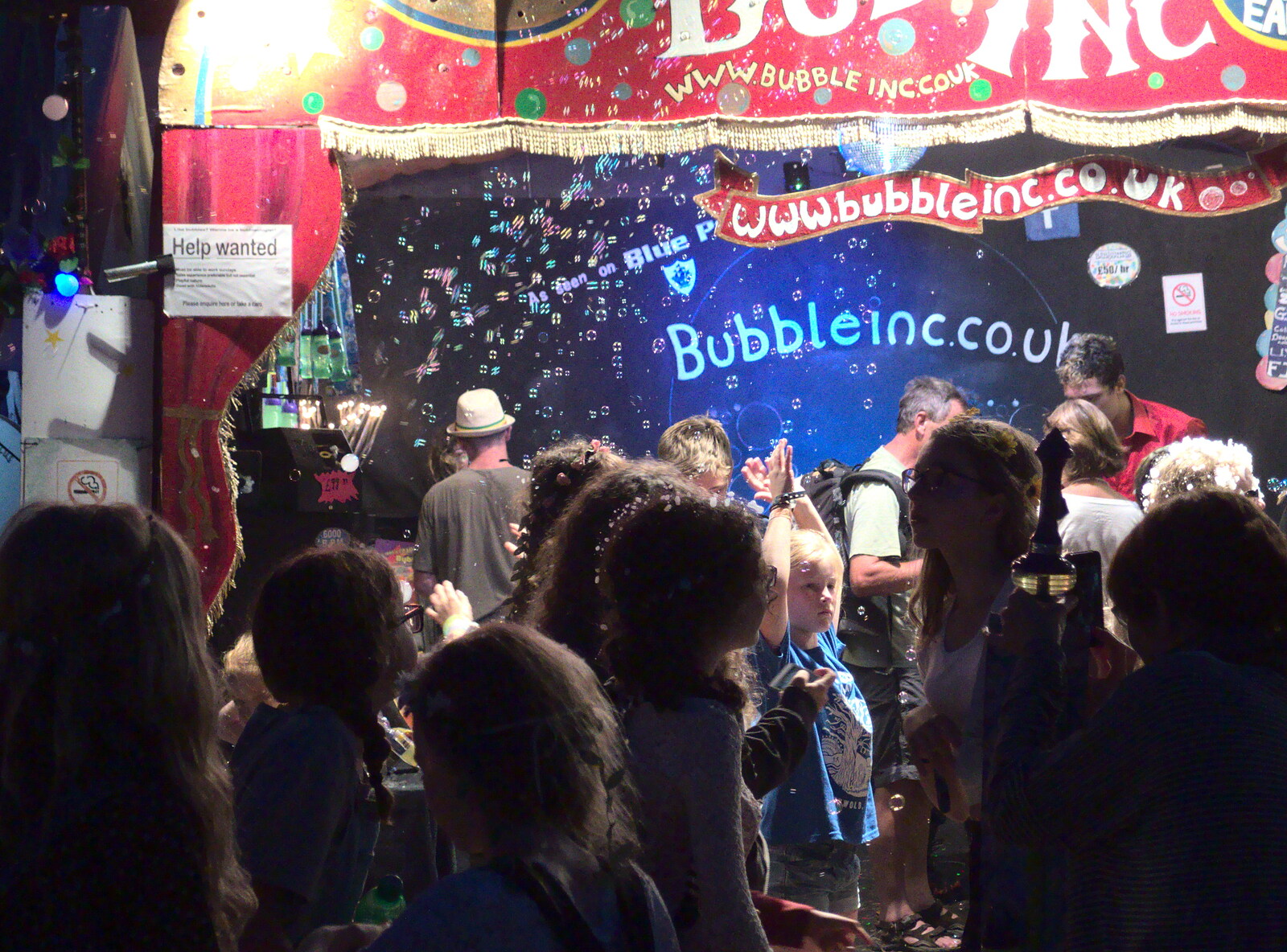 There's an explosion at the bubble shop from Latitude Festival, Henham Park, Southwold, Suffolk - 17th July 2014