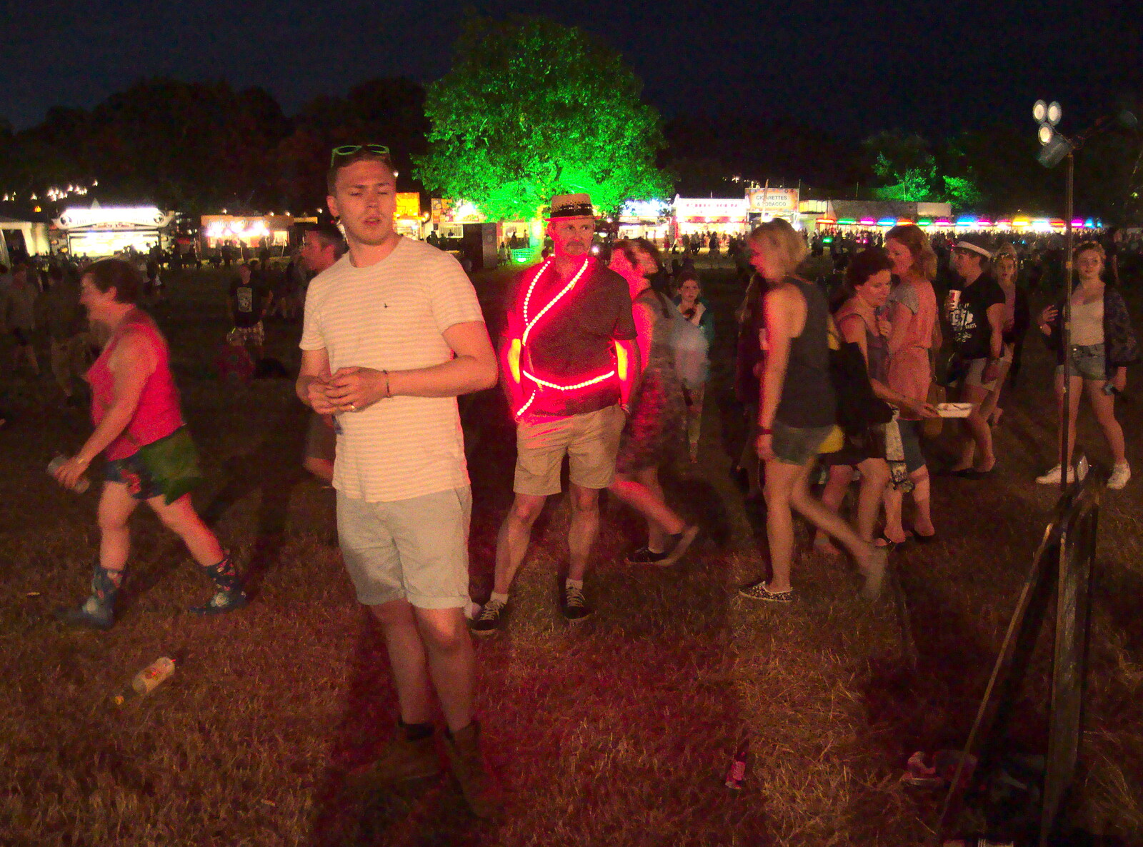 A geezer wearing a rope light from Latitude Festival, Henham Park, Southwold, Suffolk - 17th July 2014
