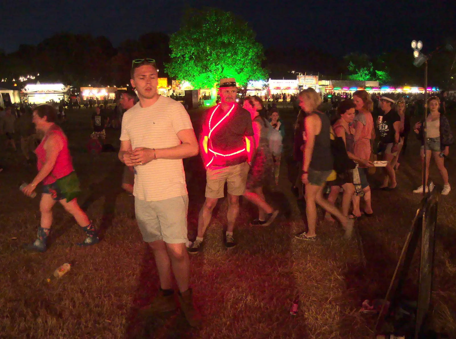 A geezer wearing a rope light, from Latitude Festival, Henham Park, Southwold, Suffolk - 17th July 2014