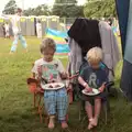 Fred and Harry do breakfast, Latitude Festival, Henham Park, Southwold, Suffolk - 17th July 2014