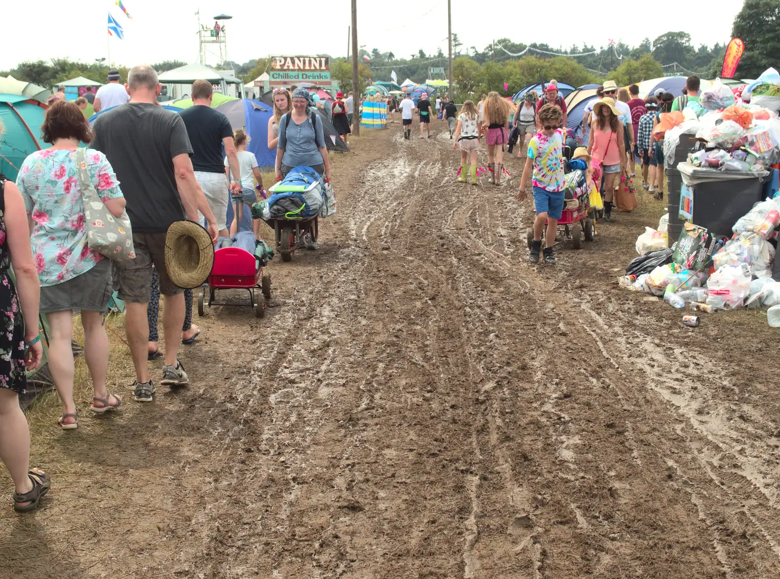 The path in has turned a bit muddy after the rain, from Latitude Festival, Henham Park, Southwold, Suffolk - 17th July 2014