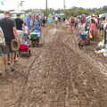 The path in has turned a bit muddy after the rain, Latitude Festival, Henham Park, Southwold, Suffolk - 17th July 2014